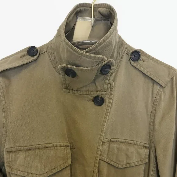 New Haven Supply Chino Jacket XS Tan Twill Cargo Pockets Cinch Waist - Picture 6 of 13